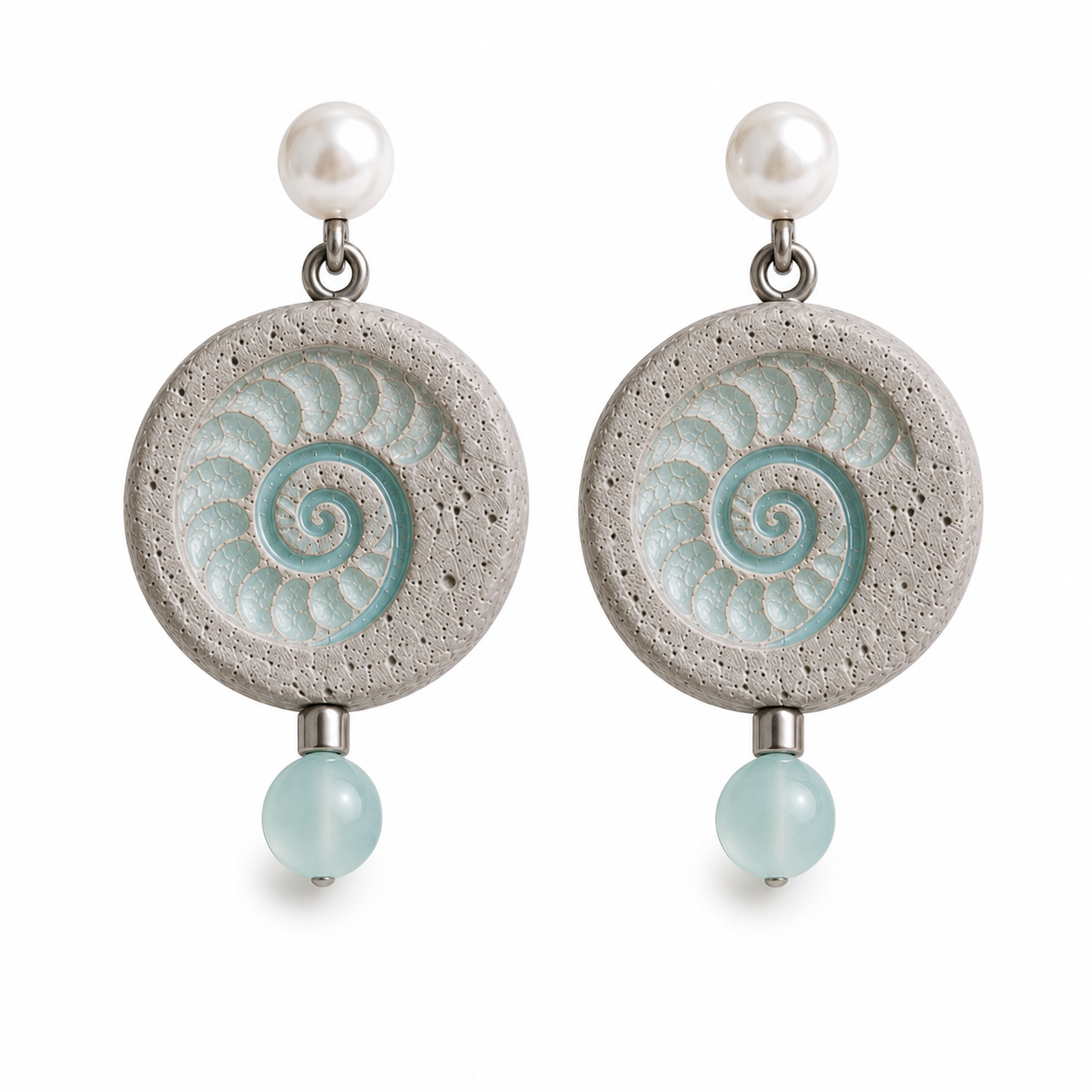 Fossil Disc Earrings