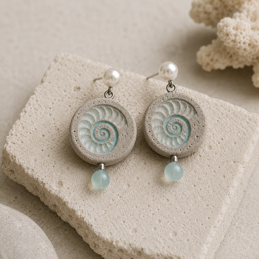 Fossil Disc Earrings