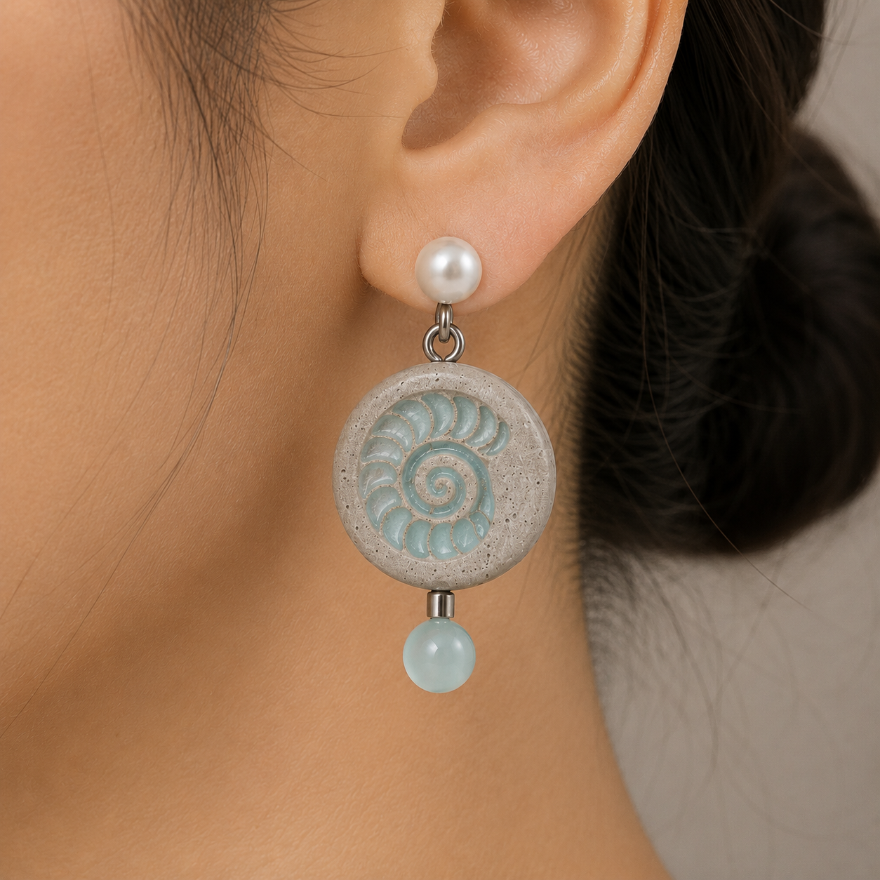 Fossil Disc Earrings