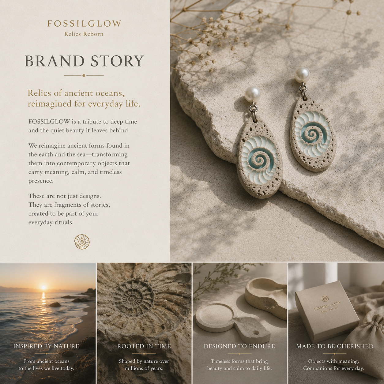 Fossil Fragment Earrings