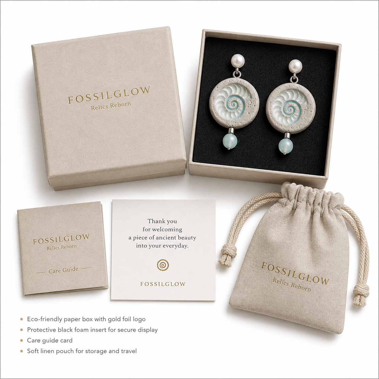 Fossil Disc Earrings