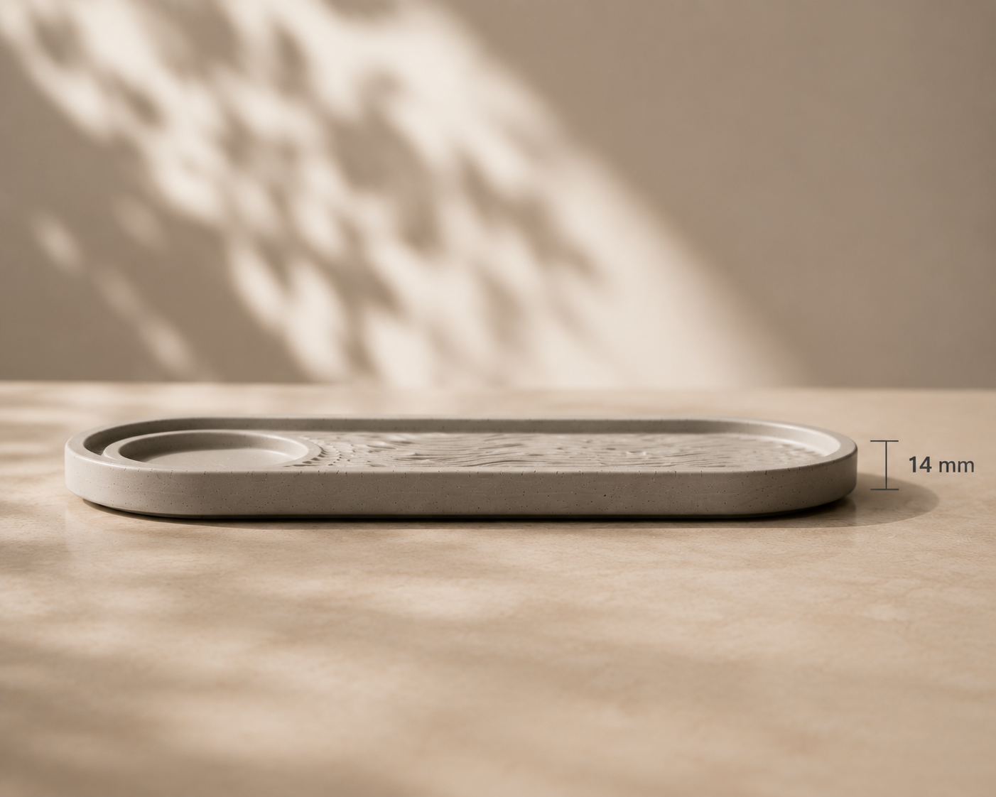 Wave Serving Tray Side Profile