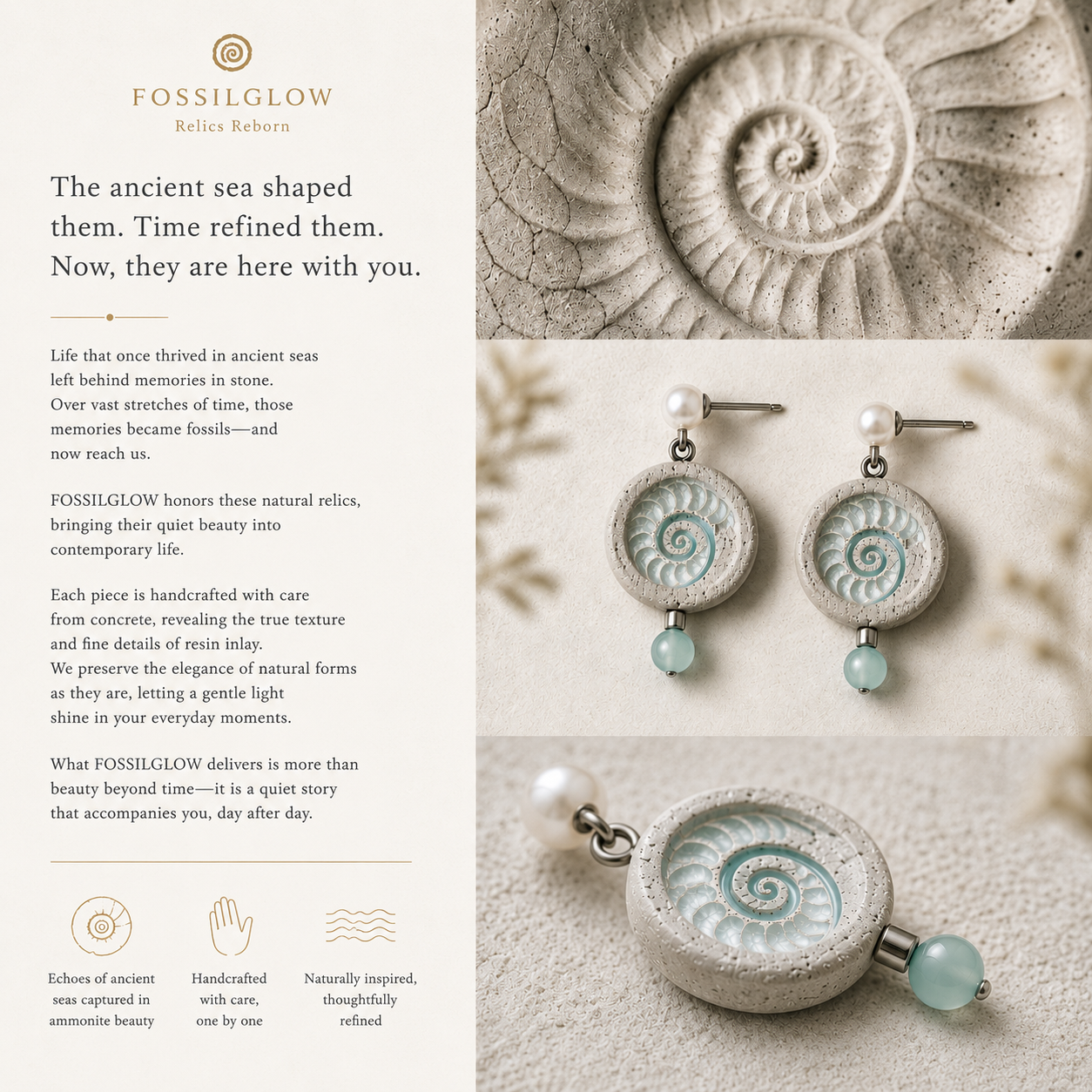 Fossil Disc Earrings