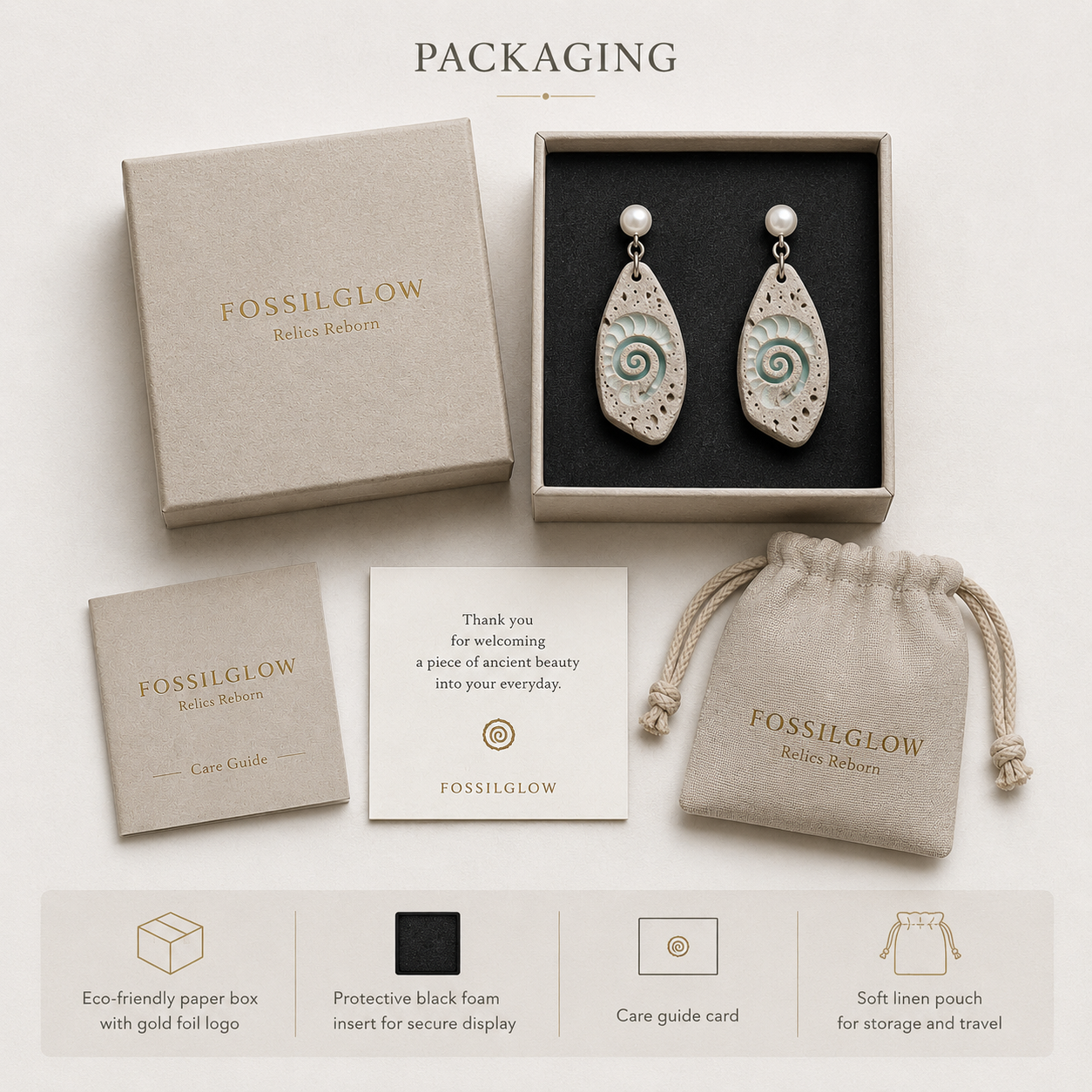 Fossil Fragment Earrings