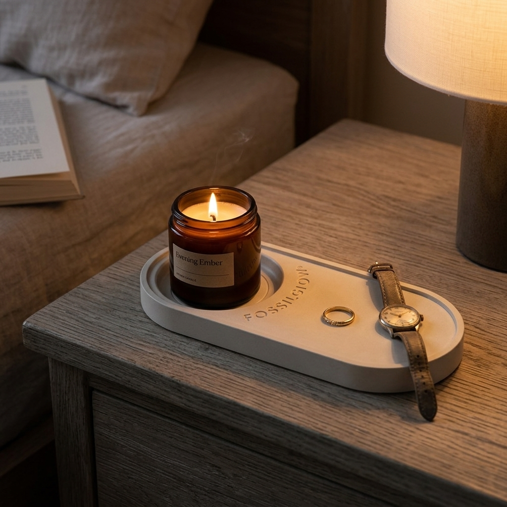 Evening candle scene with Object Tray