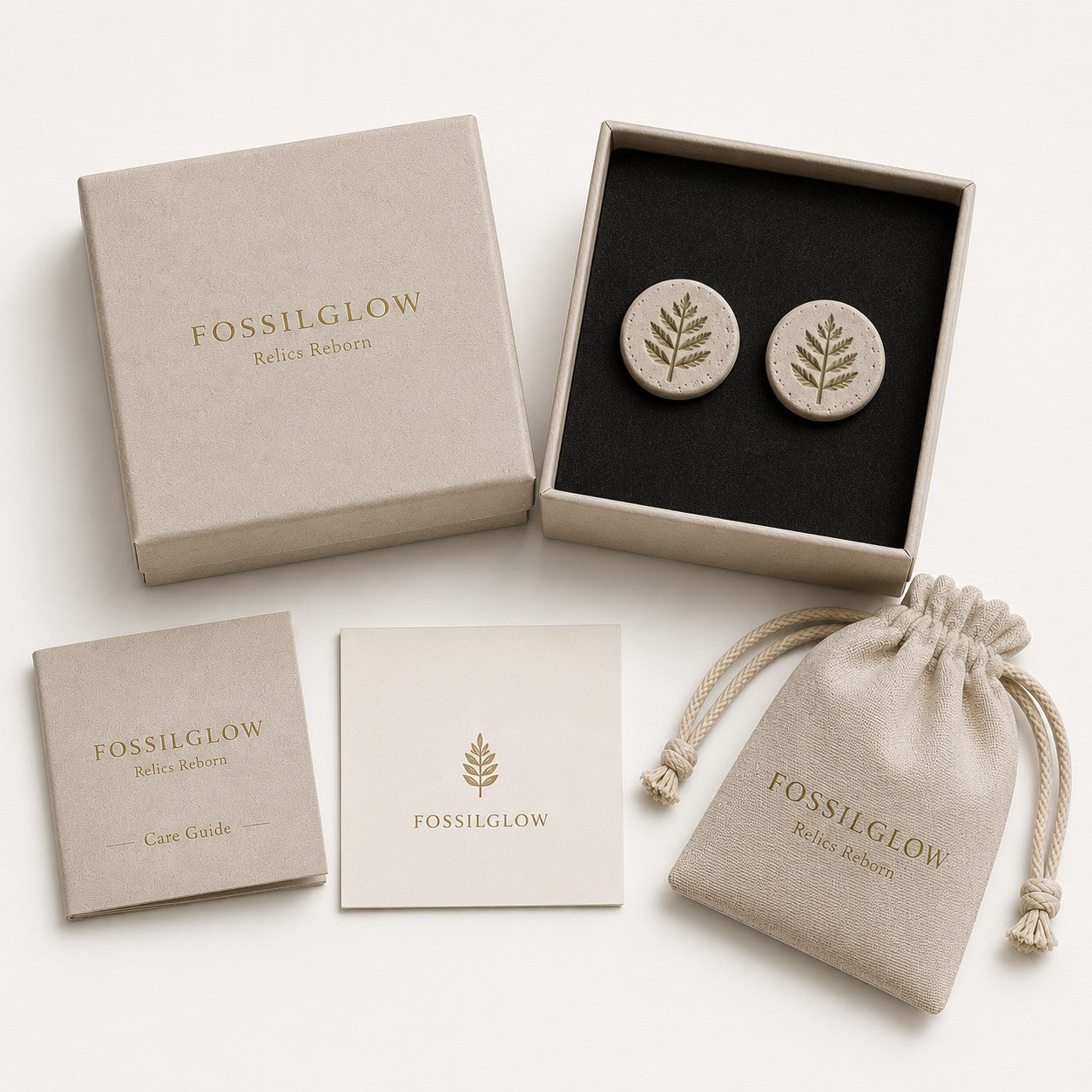 Jurassic Flora Stud Earrings packaging