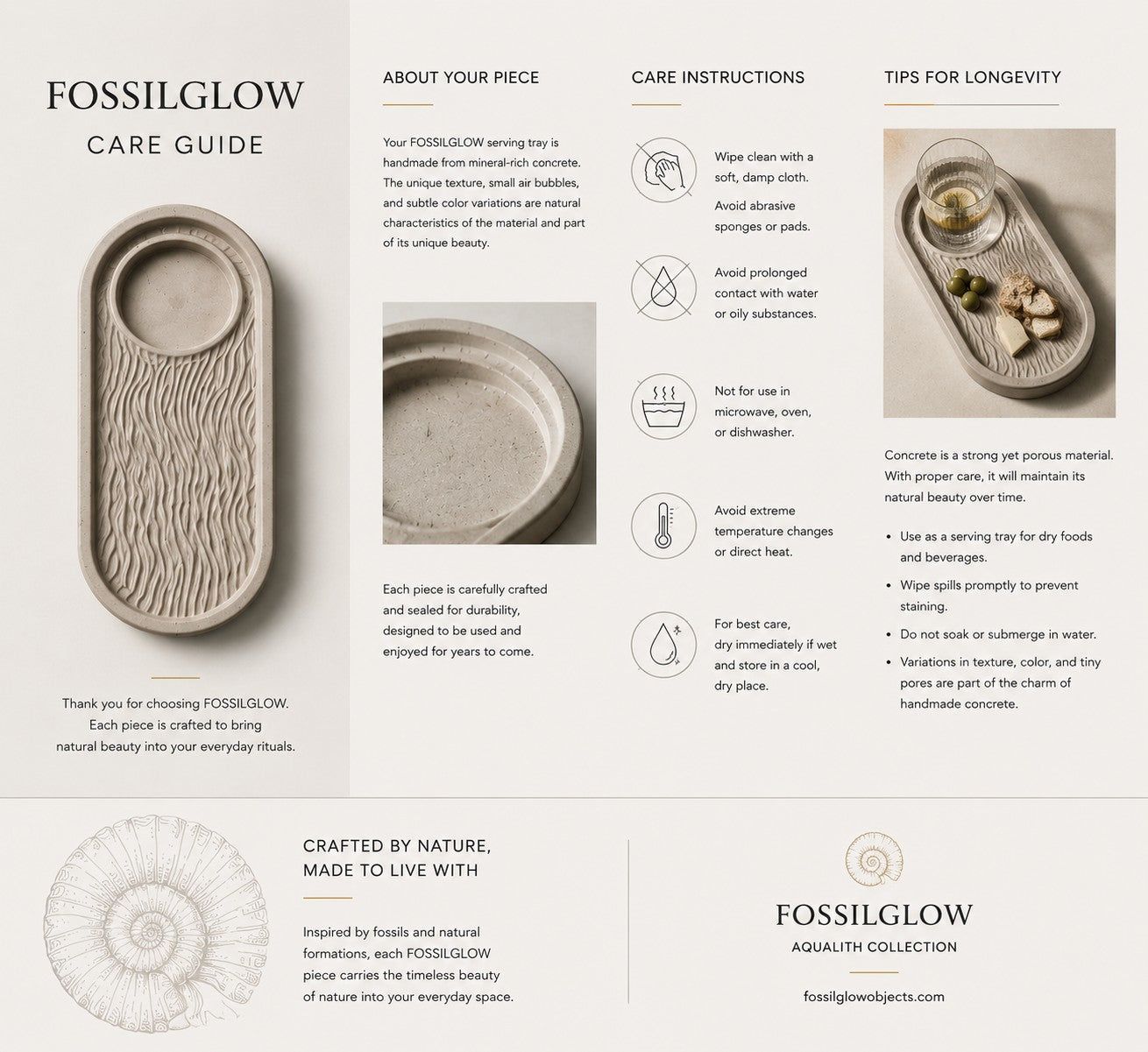 Wave Serving Tray Care Guide